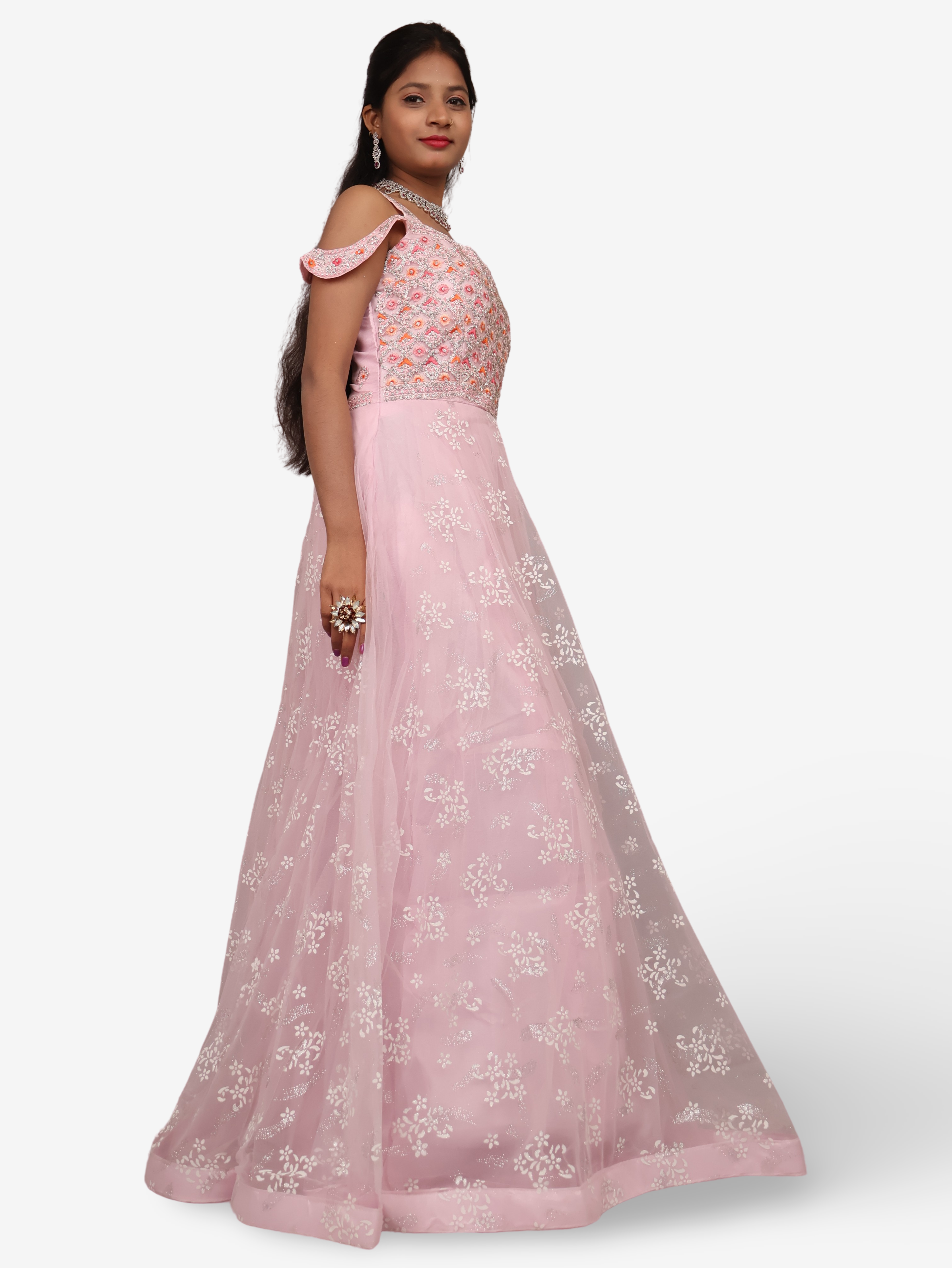 Gown with Stone Work & Embroidery by Shreekama