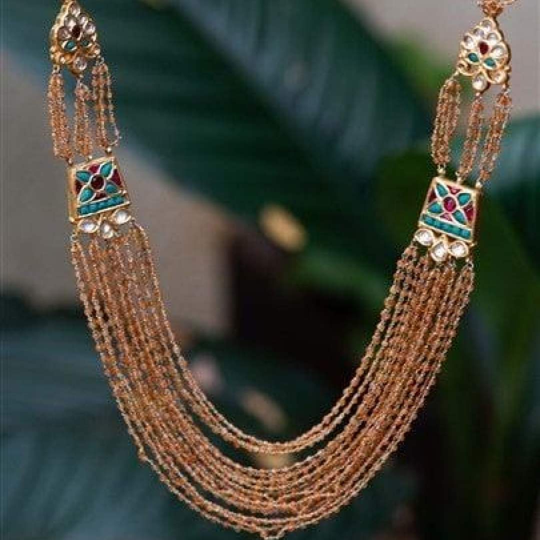 Kundan-Garnet neck piece