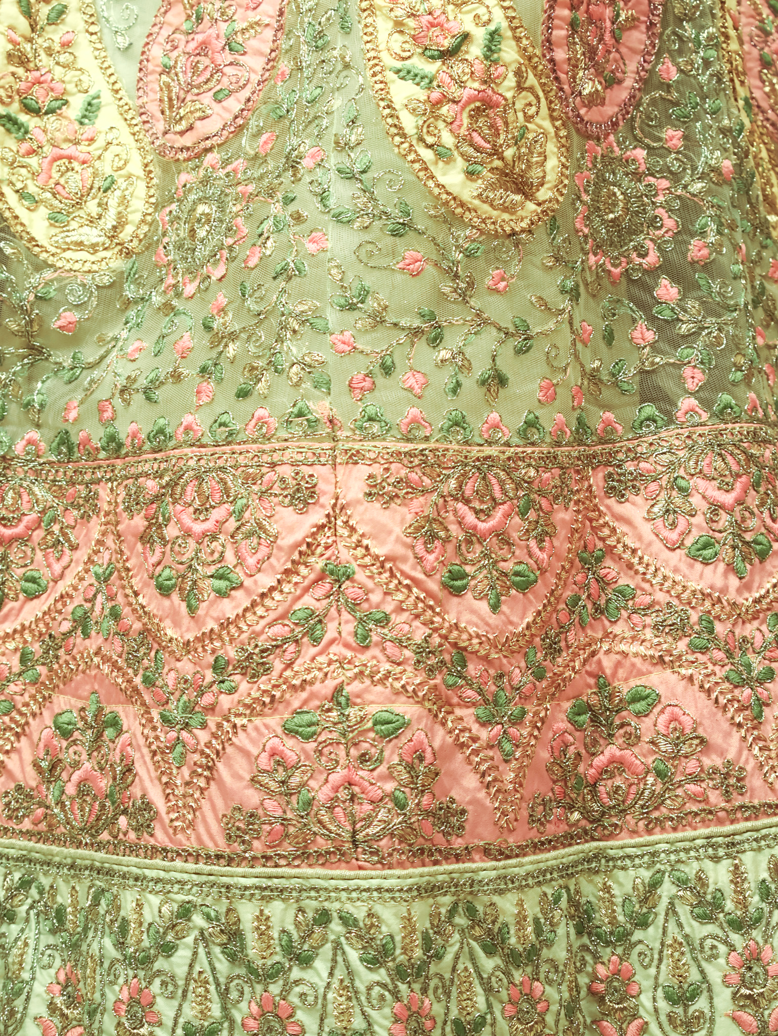 Semi-Stitched Lehenga with Embroidery & Zari Thread Work by Shreekama
