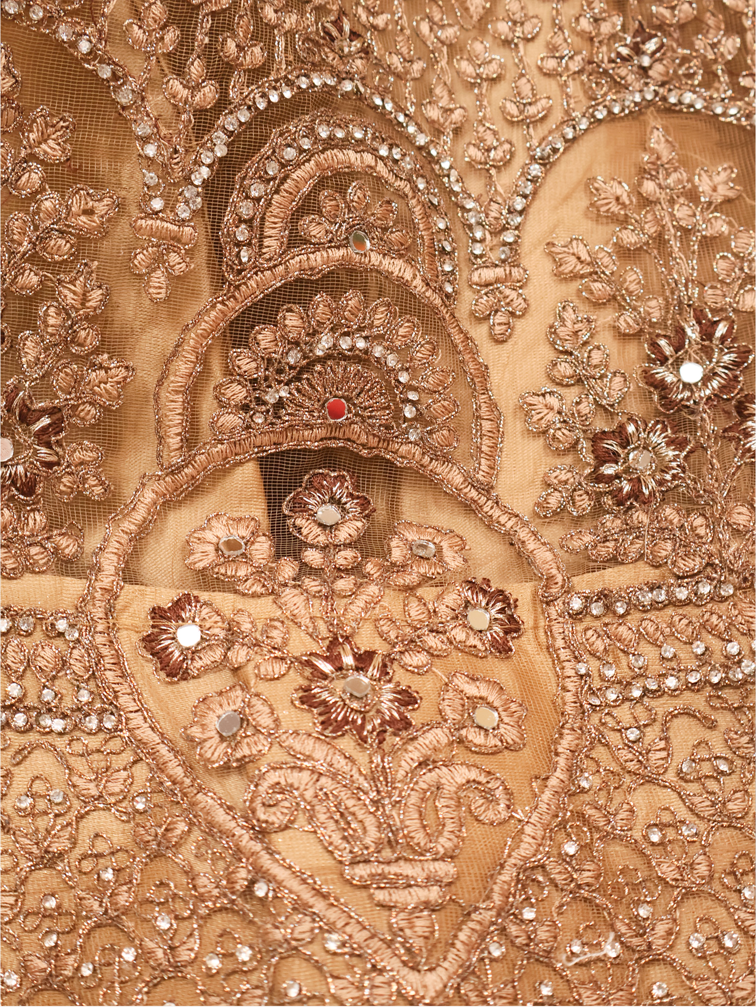 Semi-Stitched Lehenga with Embroidery & Zari Thread Work by Shreekama